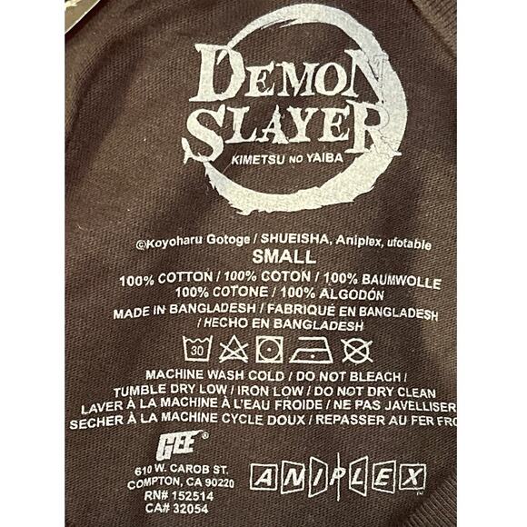 Demon Slayer Graphic T-Shirt Black UNISEX T SHIRT - Size: Small - excellent - Picture 4 of 8